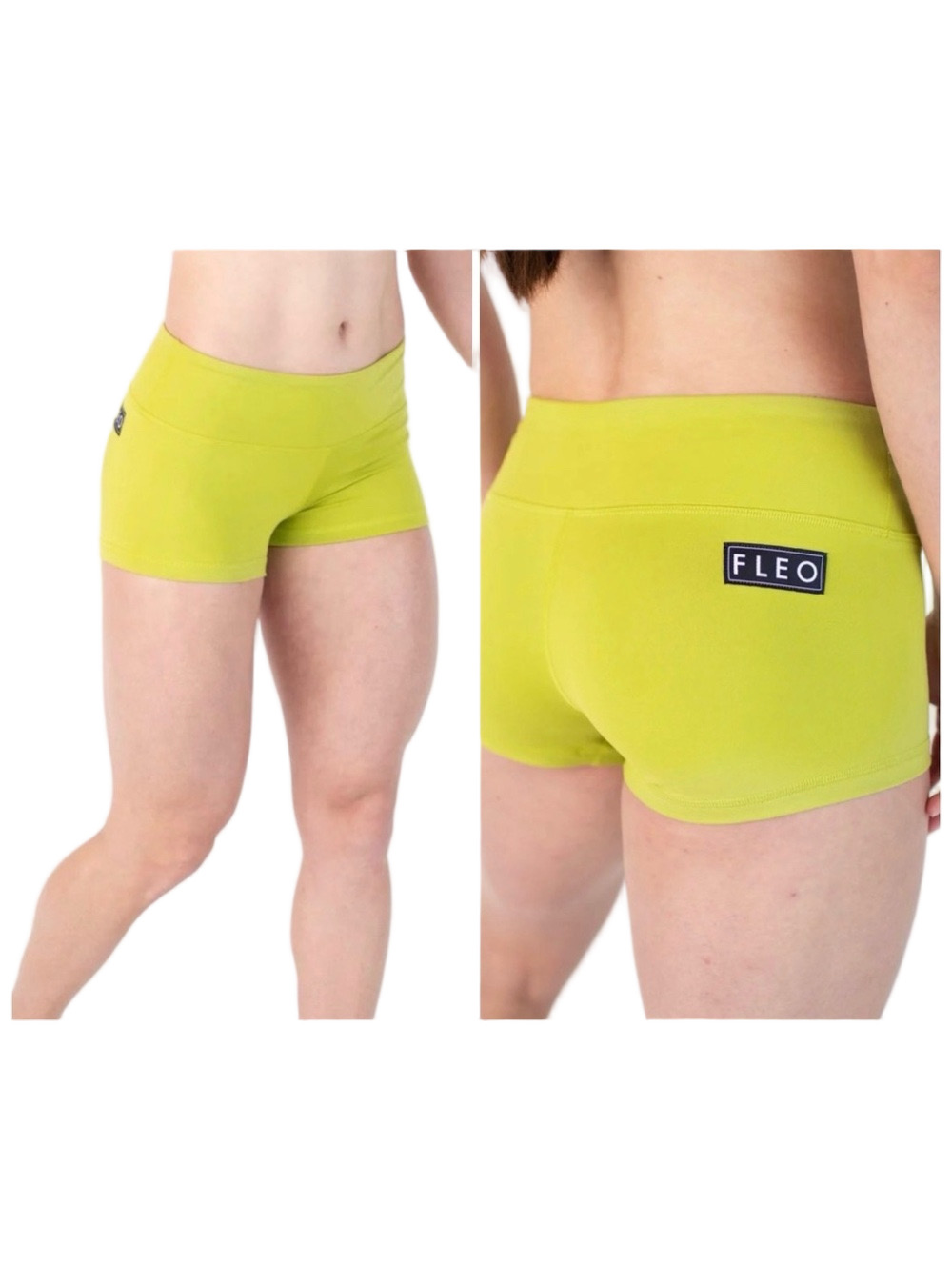 🧸FLEO Lime Green training Shorts size small GUC